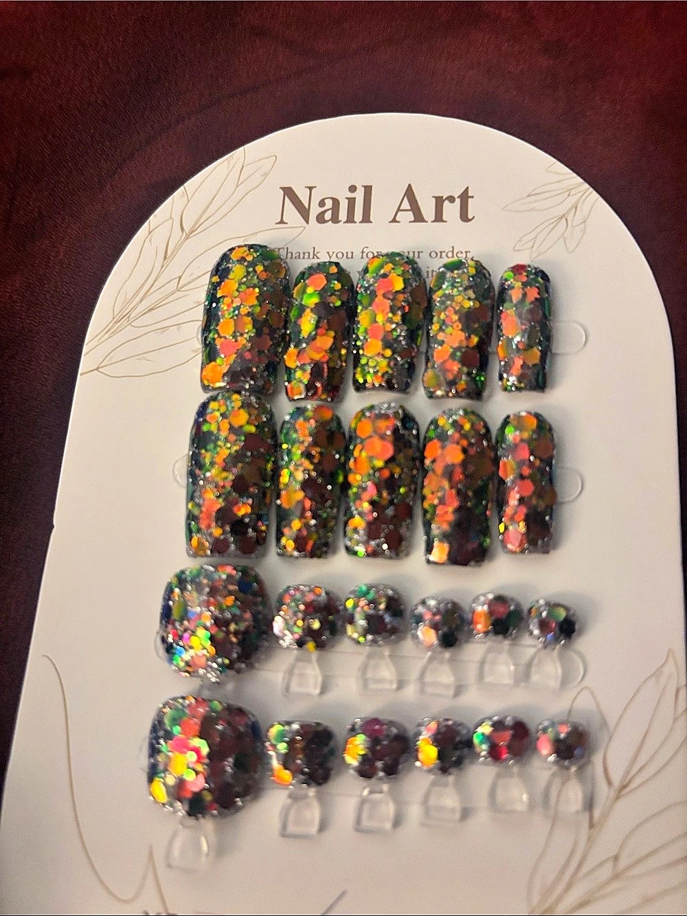 Glitter Abstract Press-On Nails
